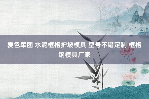 爱色军团 水泥框格护坡模具 型号不错定制 框格钢模具厂家