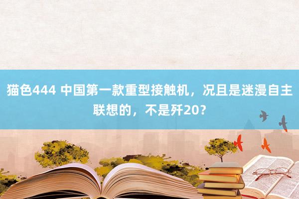 猫色444 中国第一款重型接触机，况且是迷漫自主联想的，不是歼20？