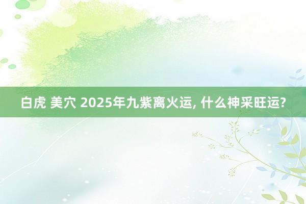 白虎 美穴 2025年九紫离火运， 什么神采旺运?