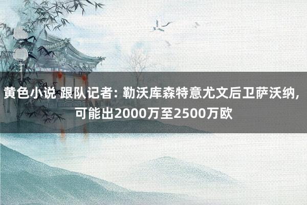 黄色小说 跟队记者: 勒沃库森特意尤文后卫萨沃纳， 可能出2000万至2500万欧