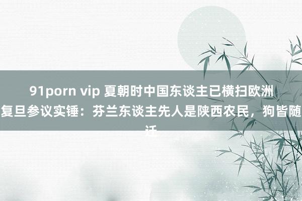 91porn vip 夏朝时中国东谈主已横扫欧洲！复旦参议实锤：芬兰东谈主先人是陕西农民，狗皆随迁