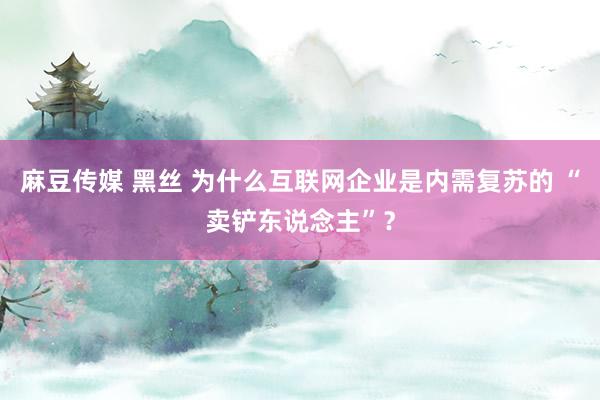麻豆传媒 黑丝 为什么互联网企业是内需复苏的 “卖铲东说念主”？
